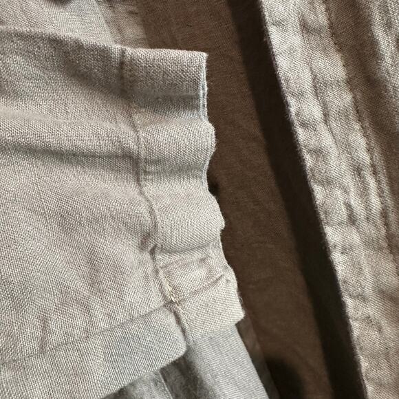 J. Jill Love Linen Open Front Ruffled Linen Duster Cardigan Jacket S Petite - Picture 6 of 11